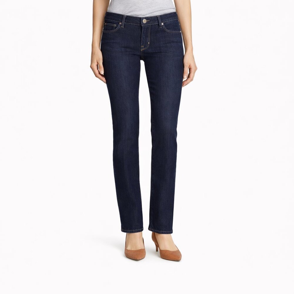 PAIGE Skyline Straight Jeans Lucid Dark Wash Mid Rise Size 29